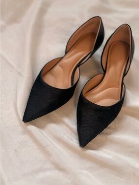 Gianni Bini Black Pointed D'Orsay Flats